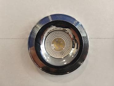 LED spot işıq lampası – dairəvi, xrom rəngli korpus. - Dizayn: Parlaq — 1