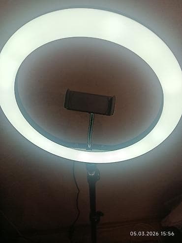 RGB halqavari LED işıq + tənzimlənən tripod seti - 26–30 sm diametrli — 3