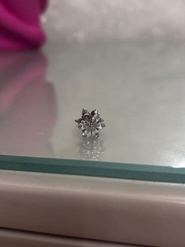 бусы из натурального камня: Pandora Gümüş rəngli iki şarm Qeyd: gül şəklində olanın iki qaşı — 2