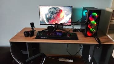 yay yorgani: Gaming/streaming masa dəsti – tam komplekt - Güclü stasionar PC: ön — 2