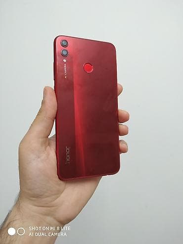 iphone 6 64 g: Honor 8X, 64 GB, rəng - Qırmızı, Barmaq izi — 6