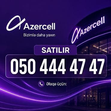 Azercell nömrəsi – 050 444 47 47 - Operator: Azercell - Nömrə lalafo.az -da Azercell nömrəsi – 050 444 47 47 - Operator: Azercell - Nömrə