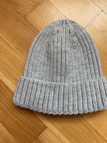 Baş geyimləri: Təsvir: - Rəng: Boz - Model: Klassik rib toxunuşlu papaq, qatlanan — 1