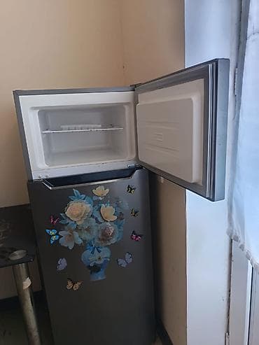 soyuduçu: İşlənmiş 2 qapılı Hoffman Soyuducu Satılır, rəng - Boz, Dolab içi — 2