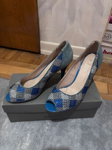 4xl nece razmerdi: Tuflilər, Ölçü: 36.5, rəng - Mavi, Yeni — 5