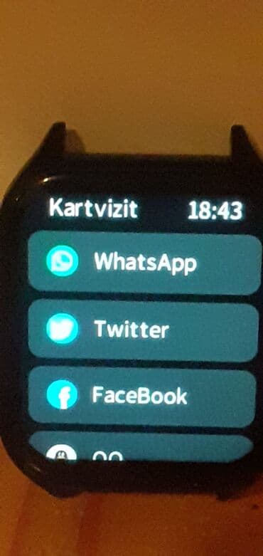 qizil qol saatlari satisi: Yeni, Smart saat, Sensor ekran, rəng - Qara — 8