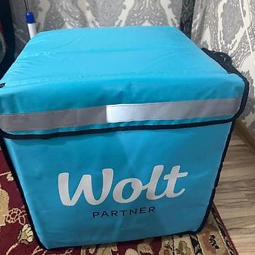 Сумки для курьеров: Wolt Partner termo çatdırılma çantası - Rəng: göy (Wolt loqolu) — 9