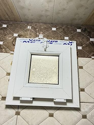 pencere kilidi: PVC qapalı tip pəncərə - Material: ağ rəngli PVC profil - — 2