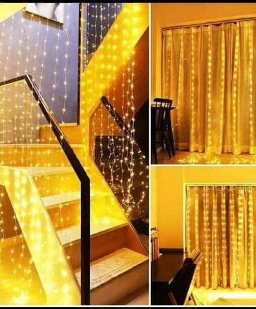 Yağış işıqlar yeniden satışda endirimli qiymetle Rengler var Ölçü:3*3