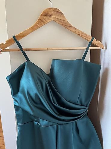 platye: Zümrüd rəngdə elegant ziyafət donu. Yenidir geyinilməyib. Midi — 3