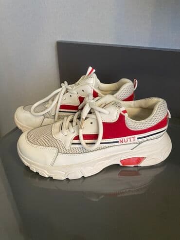 uşaq üçün hündür krosovkalar: Idman ayaqqabısı – NUTT - Rənglər: ağ, qırmızı və qara detallar - Üst — 3