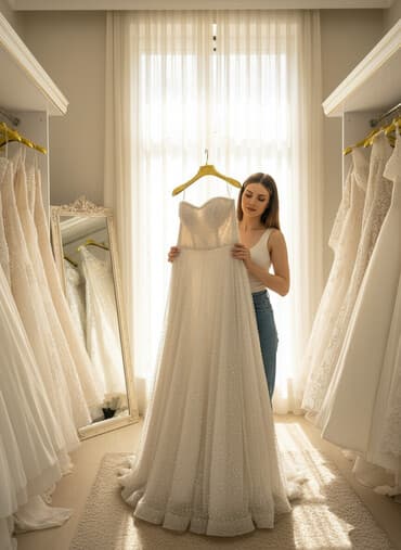 en ucuz gelinlik: Parıltılı gəlinlik paltarı - Rəng: süd ağ/ivori tonlarında - Model — 1