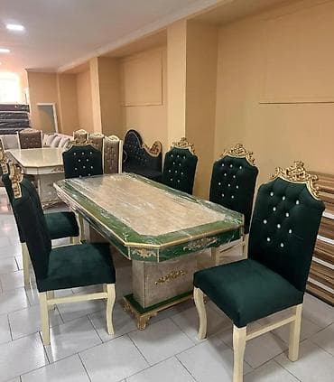 taxta stul stol: Klassik üslubda yemək dəsti - Tərkib: Dikdörtqan formalı masa və 6 — 1