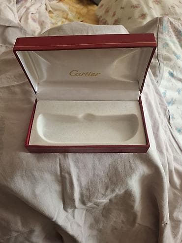 Ковры: Cartier qutusu – qələm/qolbaq üçün - Rəng: Bordo qırmızı, qızılı — 2