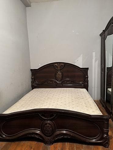 yumru taxt: İkinəfərlik çarpayı, Matras ilə, Siyirməsiz — 3