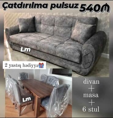 masa ve oturacag: Klassik divan, Qonaq otağı üçün, Açılmayan — 1