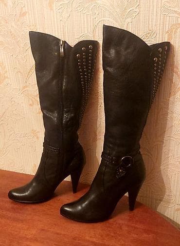 temiz deri: Uzunboğaz, Zara, Ölçü: 39, rəng - Qara, İşlənmiş — 4