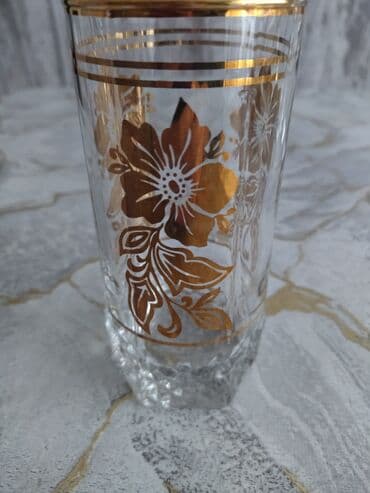 ickilər: Qədəhlər, rəng - Qızılı, Şüşə, 200 ml, Türkiyə — 3