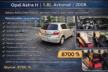 mercedes sprinter 2008: Saturn Astra: 1.8 l | 2008 il 170000 km Hetçbek — 8