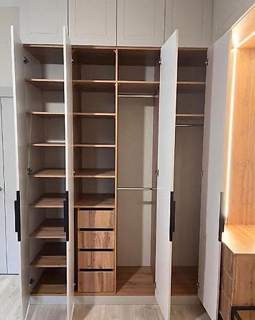 Düz dolab, Dəhliz üçün, Ayaqqabı üçün, Açılan, Korpuslu, 5 qapı