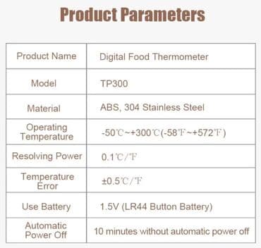 avtomat darvazalar: Termometr Model: TP-300 Rəqəmsal zond tipli. ● Xüsusiyyətləri: ● — 5