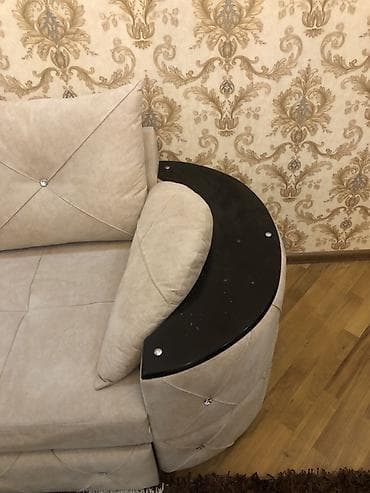 bag evi ucun stol stul: Qonağ otağı üçün dəst mebellər.Uqlavoy divan,açılan stol və stulları — 9