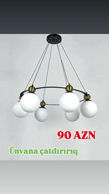 sud separatoru: Çılçıraq, 6 lampa, Metal — 1