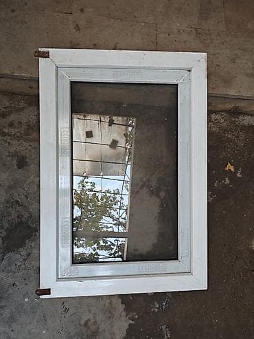 İşlənmiş İkiqat şüşə paketi Plastik pəncərə, Еni: 70 sm, Uzunluğu: 100 sm — 4