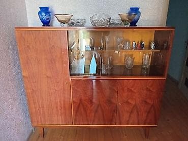 salon refi: Retro vitrini-dolab - Material: təbii ağac finişi, parlaqlığı qoruyan — 1
