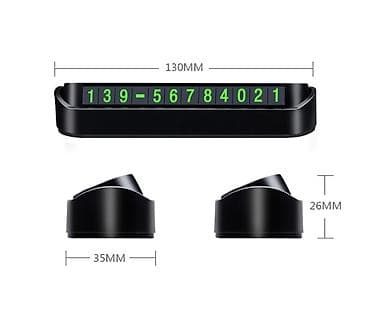 xususi texnika: Avtomobil üçün telefon nömrə nişanı, qara. Xüsusiyyətlər: 1 — 3