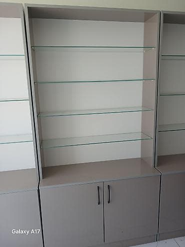 Dolab vitrinləri: Vitrin tipli modul rəf-dolab - Material: yuxarı hissə şüşə rəflərlə — 1