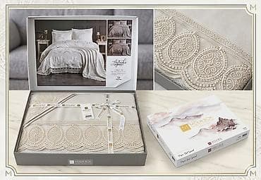 Yataq üçün Yeni rəng - Bej Yataq örtüyü, Pulsuz çatdırılma