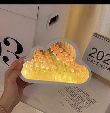 gece nacniki: Bulud formalı dekorativ LED masa lampası - Dizayn: Bulud silueti olan — 2