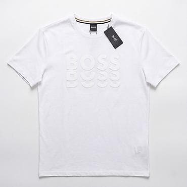 boss: BOSS kişilər üçün qısaqol T‑şört - Model: Ön hissədə təkrarlanan — 1