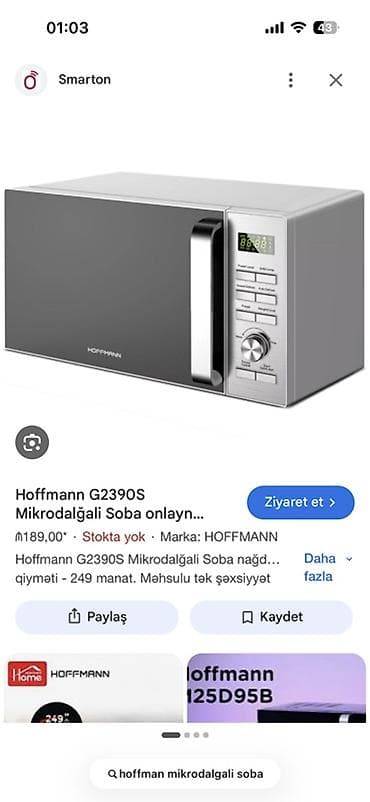 go pro 9: Pakofkadadir, heç istifade olunmayib Hoffmann G2390S mikrodalğalı soba — 2