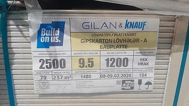 Ev və bağ: Gilan & Knauf “Gipskarton Lövhələr – A” (Bauplatte) - Lövhə tipi — 1
