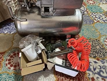 Mexaniki əl alətləri: Kompessor və pnevmatik dəst - Güclü hava kompressoru: metal qəfəsli — 5