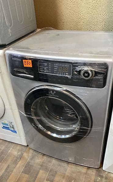 mp4 yükle: Samsung paltaryuyan maşın – ön yükləməli, gümüş rəng. - Yükləmə — 1