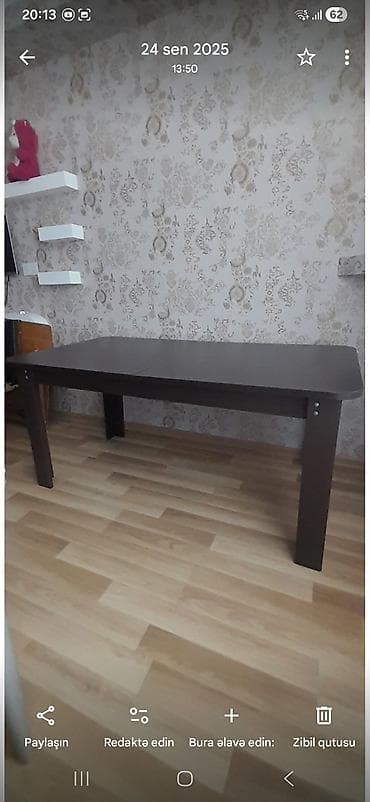 Qonaq masası, Açılmayan, Laminat, Dördbucaq masa