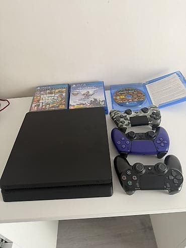 pult ps4: PlayStation 4 Slim konsolu paketi Komplekt: - PS4 Slim konsol (qara — 1