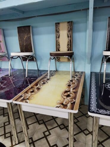 metbext moyka: Mətbəx üçün, Yeni, Açılan, Dördbucaq masa, 4 stul — 4