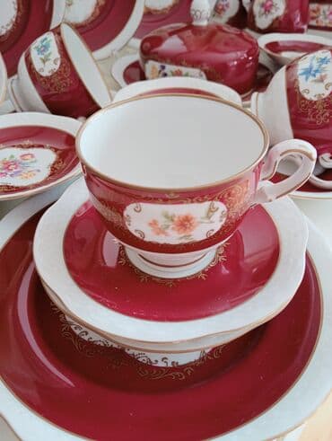 qaşıq naboru: Çay dəsti, Farfor, 6 nəfərlik, Almaniya — 3