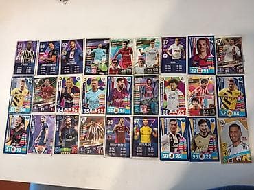футбол: Futbol kolleksiya kartları dəsti 5 ədədi 1 manatdır - Topps/Match — 1