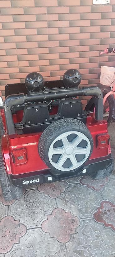 uşax: Uşaq üçün elektrikli “jeep” tipli maşın - Rəng: qırmızı - Korpusda — 5