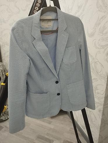 dəri jaket: Ağ rəngli qadın blezeri – La Faba - Brend: La Faba - Ölçü: EU 36 (UK — 8