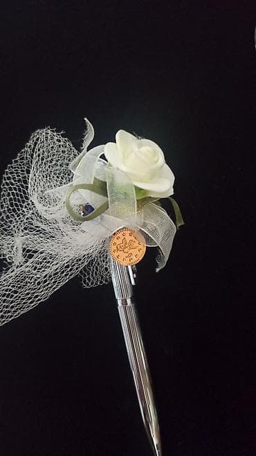 Masaüstü dəstlər: Bəzəkli gümüşü rəngli qələm - Klassik metal korpus, cilalı gümüşü ton — 1