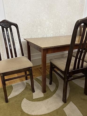 kuxna moykalari: Mətbəx üçün, Açılmayan, Dördbucaq masa, 4 stul — 2