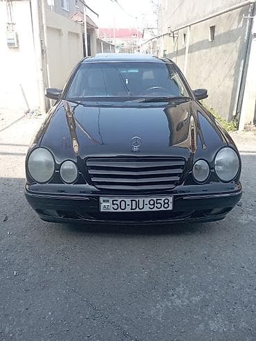 raf 4: Mercedes-Benz E-Class (W210) sedan – qara rəng, 4 qapılı, orijinal — 4