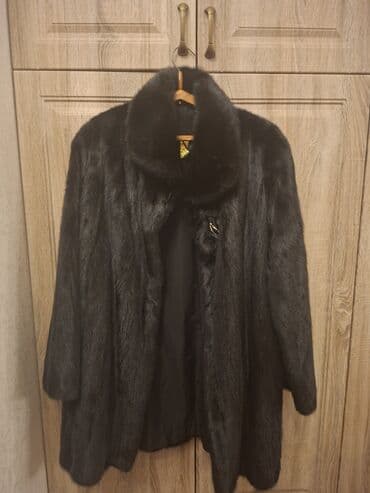 qadin kurtkalari 2024: Qış üst geyimləri dəsti 1) Qara xəz palto - Klassik kəsim, geniş — 2