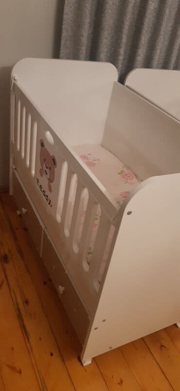 Manejlər: Uşaq beşikləri 2ədəd az istifadə olunmuş ağ rəngdə ölçüləri — 3